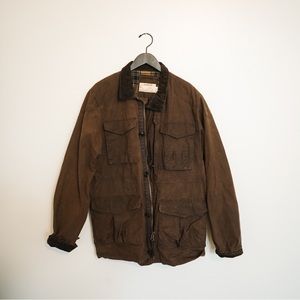 J Crew British Millerain Waxed Cotton Field Jacket